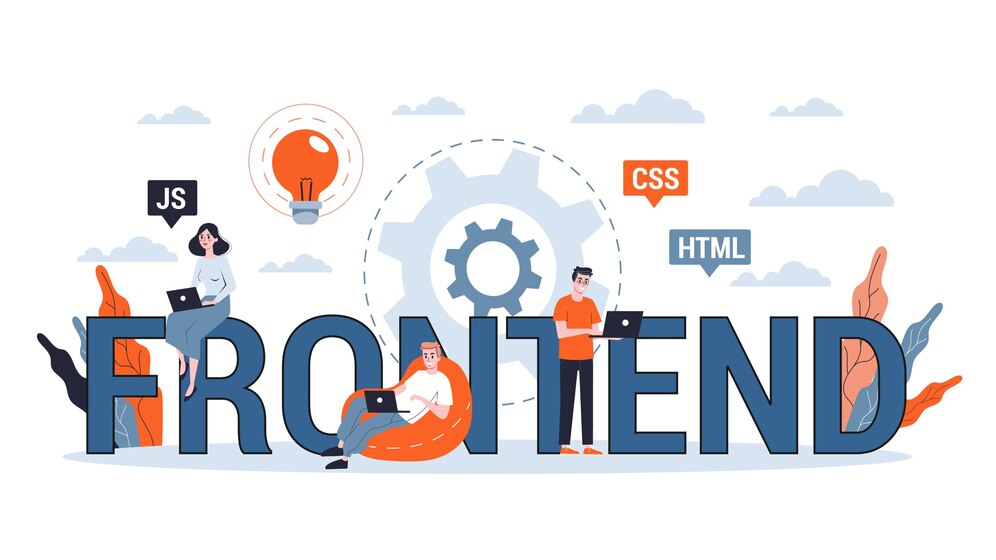 frontend development web banner concept website interface improvement illustration