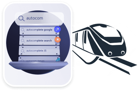 Indian Railbuzz Train Travel Discovery autocomplete