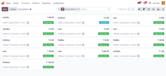 Odoo Sales Dashboard